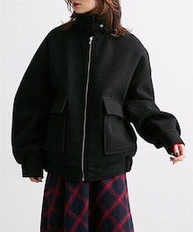 nissen | ニットシャギー２ＷＡＹ衿ブルゾン［Soiunique］(ジャケット/アウター)