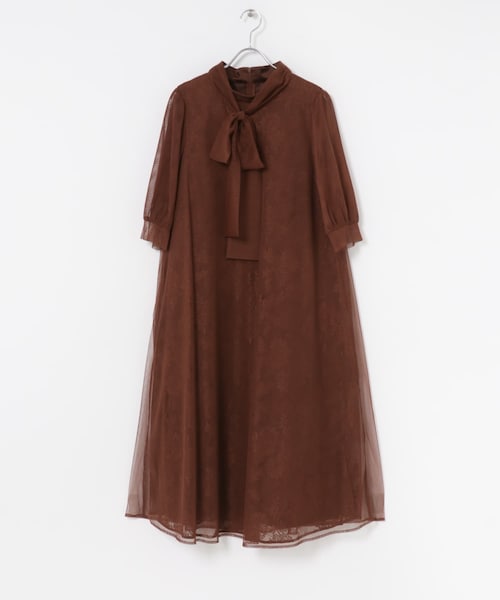 URBAN RESEARCH ROSSO（アーバンリサーチロッソ）の「kaene　チュールレースAラインドレス（ワンピース・レディース・yellow/brown・FREE）」の12枚目の写真
