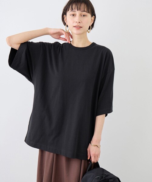 ROPE' PICNIC（ロペピクニック）の「【一部店舗限定】【Hanes × DODO JEAN】ビッグTシャツby THE DODO JEAN（Tシャツ/カットソー・レディース・ブラック/チャコール/ホワイト・F）」の9枚目の写真