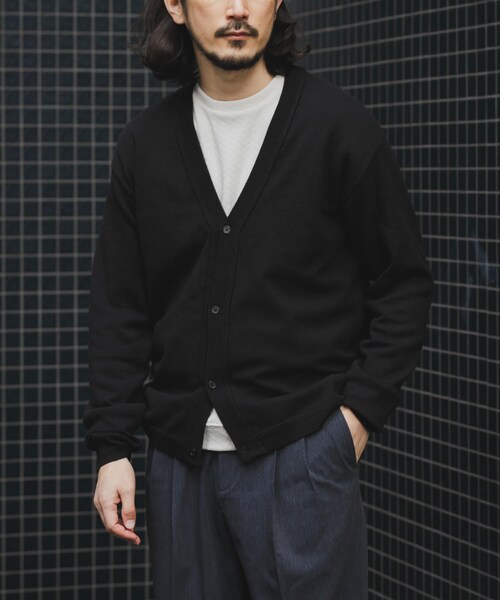 ITEMS URBANRESEARCH（アイテムズ アーバンリサーチ）の「SILK×WOOL MIXニットカーディガン（カーディガン/ボレロ・メンズ・BGD/NVY/BLK・M/L）」の7枚目の写真