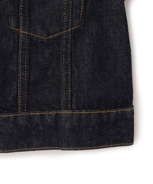 ADAM ET ROPE'（アダムエロペ）の「【GANNI（ガニー）】Rinse Denim Cropped Jacket（デニムジャケット・レディース・ネイビー・36）」の7枚目の写真