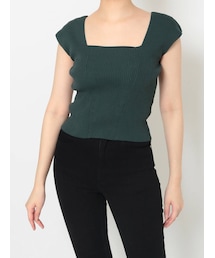 MURUA | バックオープンアシメニットタンク(タンクトップ)