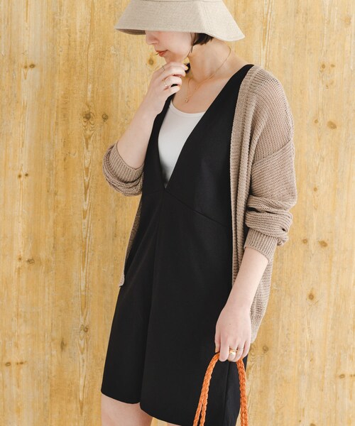 URBAN RESEARCH ROSSO（アーバンリサーチロッソ）の「F by ROSSO　撥水ショートオールインワン（サロペット/オーバーオール・レディース・BEIGE/KHAKI/BLACK・36/38）」の20枚目の写真