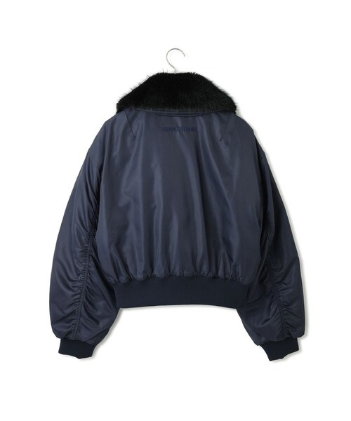 ADAM ET ROPE'(アダムエロペ)の「【STAND STUDIO(スタンド スタジオ)】Gem Jacket(MA-1・レディース・ネイビー/グリーン・36)」の14枚目の写真