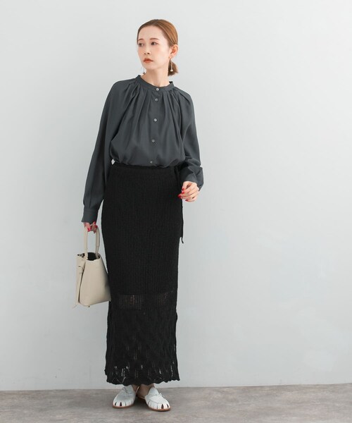 URBAN RESEARCH ROSSO（アーバンリサーチロッソ）の「ランダムタックセミシアーブラウス（シャツ/ブラウス・レディース・off/light pink/charcoal・FREE）」の22枚目の写真