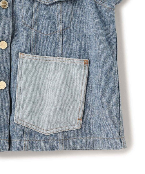 ADAM ET ROPE'(アダムエロペ)の「【GANNI(ガニー)】Patchwork Denim Short Jacket(デニムジャケット・レディース・ブルー・36)」の21枚目の写真