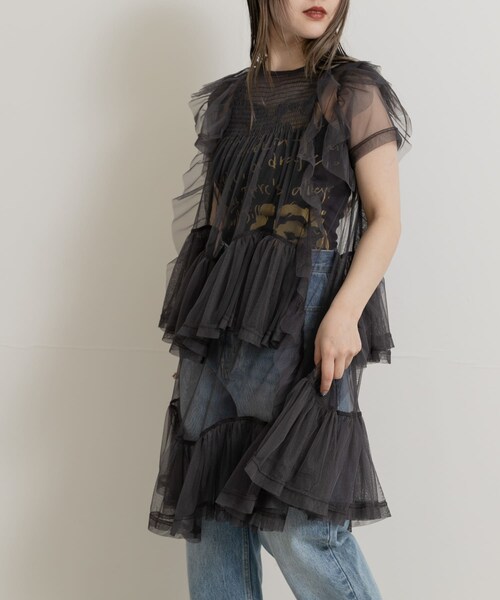 THE GOODLAND MARKET（ザグッドランドマーケット）の「old honey　81℃ dress（ワンピース・レディース・charcoal/white・one）」の12枚目の写真