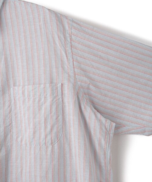 ADAM ET ROPE'(アダムエロペ)の「【INDIVIDUALIZED SHIRTS for SALON】別注ストライプシャツ L.BLUE BASE ORANGE ST(シャツ/ブラウス・レディース・ブルー系・F)」の6枚目の写真