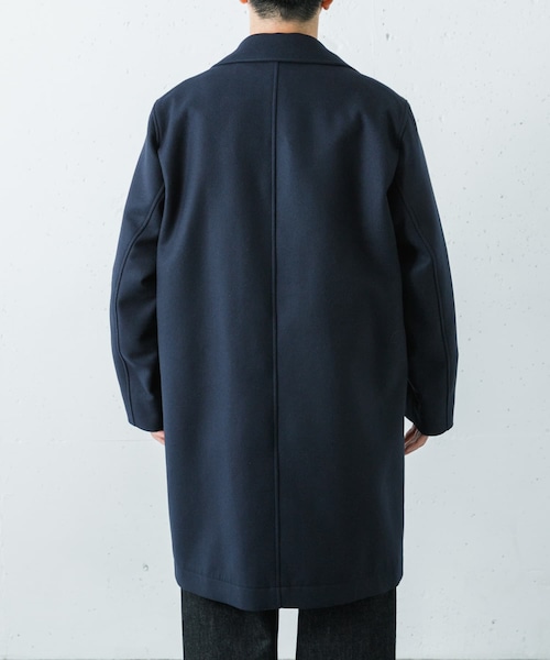 URBAN RESEARCH（アーバンリサーチ）の「ATON　S 160S SEMI DOUBLE COAT（チェスターコート・メンズ・NAVY・4/6）」の3枚目の写真