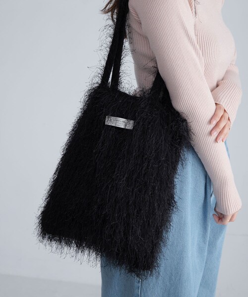 URBAN RESEARCH Sonny Label（アーバンリサーチサニーレーベル）の「シャギートートバッグ（トートバッグ・レディース・クリーム/ブルーグレー/ブラック・one）」の11枚目の写真