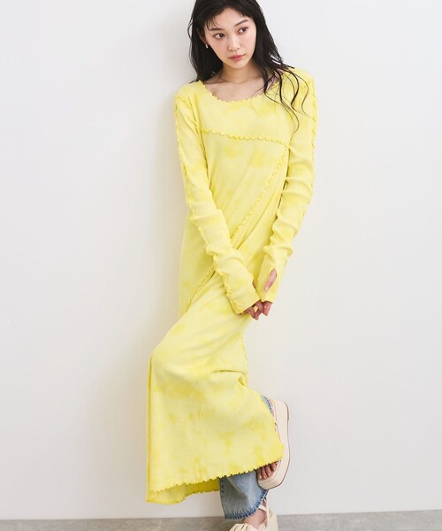 VIS（ビス）の「タイダイワンピース（ワンピース・レディース・ブルー系/イエロー系・F）」の8枚目の写真