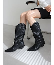 Ungrid | ポインテッドトゥウエスタンブーツ(ブーツ)