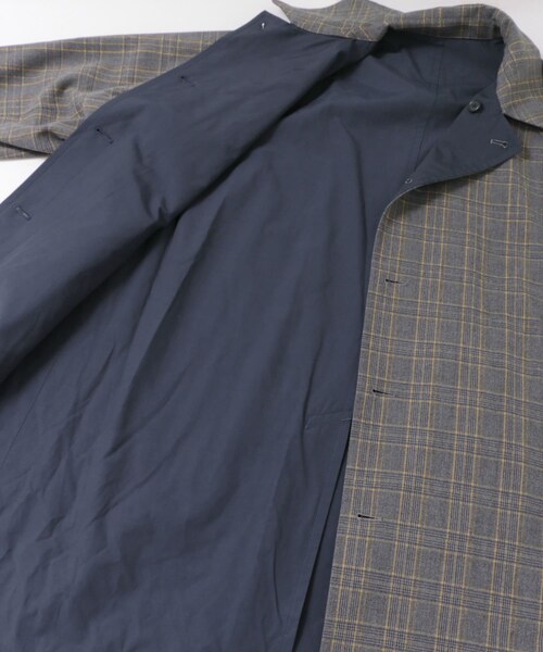 URBAN RESEARCH Sonny Label（アーバンリサーチサニーレーベル）の「チェックリバーシブルオーバーコート（ステンカラーコート・メンズ・ベージュ/ネイビー・M/L）」の13枚目の写真