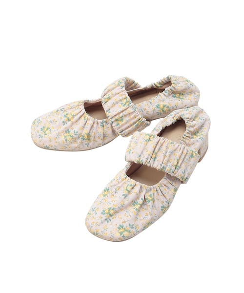 merry jenny（メリージェニー）の「ギャザーバンドシューズ（パンプス・レディース・オフホワイト/ピンク・M/L）」の5枚目の写真