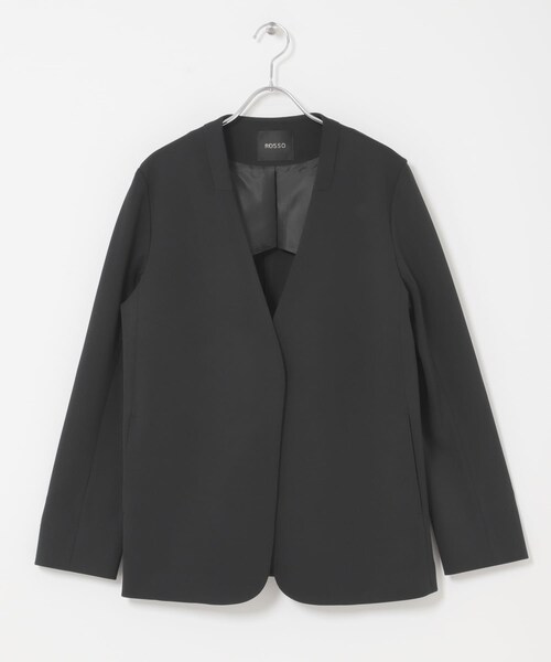URBAN RESEARCH ROSSO（アーバンリサーチロッソ）の「ストレッチツイルノーカラージャケット（ノーカラージャケット・レディース・L.BEIGE/BLACK・36/38）」の16枚目の写真