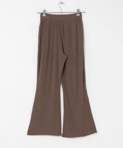KBF（ケイビーエフ）の「イージーRIBフレアパンツ（その他パンツ・レディース・IVORY/BROWN/BLACK・One）」の8枚目の写真