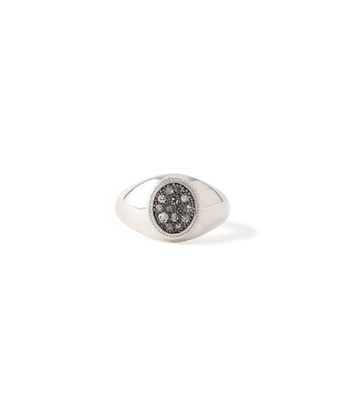 ADAM ET ROPE'(アダムエロペ)の「【J'aDoRe・店舗限定】【MALUS /マリュス】Diamond small signet ring(リング・レディース・シルバー・10/11)」の6枚目の写真