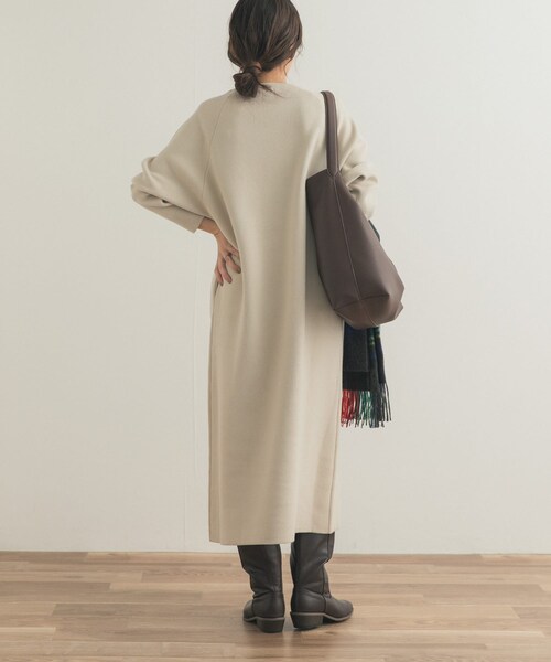 URBAN RESEARCH DOORS(アーバンリサーチドアーズ)の「スウェットライクニットワンピース(ワンピース・レディース・L/BEG/BORDEAUX/CHARCOAL・Free)」の17枚目の写真