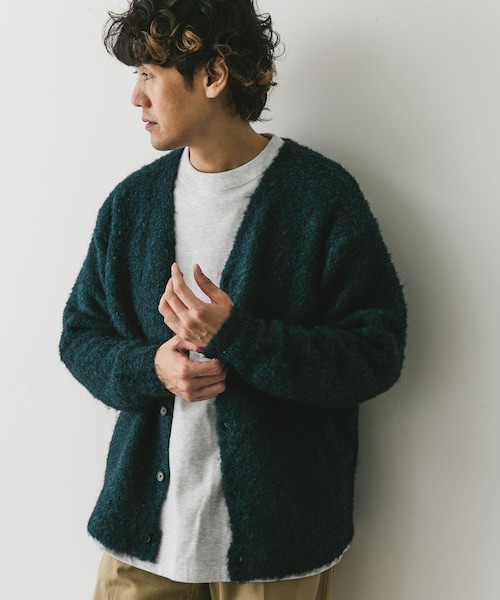 URBAN RESEARCH DOORS（アーバンリサーチドアーズ）の「MIXカラー ヘアリーニットカーディガン（カーディガン/ボレロ・メンズ・BLUE/BROWN/CHARCOAL・M/L）」の3枚目の写真