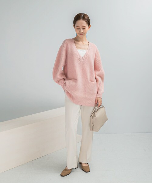 URBAN RESEARCH ROSSO（アーバンリサーチロッソ）の「スリットフレアストレッチパンツ（その他パンツ・レディース・IVORY/BLACK・36/38）」の10枚目の写真