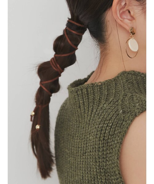 RESEXXY（リゼクシー）の「ヘアストリング（ヘアゴム・レディース・アイボリー/ピンク/ブラウン/ダークブラウン・F）」の16枚目の写真