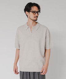 URBAN RESEARCH | SILK NOIL スキッパーポロニット(ポロシャツ)