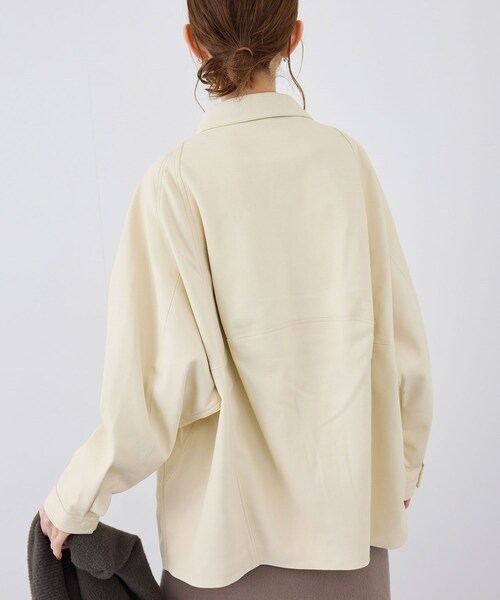 ROPE' PICNIC(ロペピクニック)の「【emur/エミュール・J'aDoRe限定】シンセティックレザージャケット(その他アウター・レディース・ブラック/ベージュ系・38)」の19枚目の写真