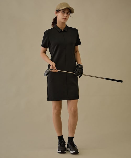 ROPE'(ロペ)の「レクチュールエコダンボールワンピース(ワンピース・レディース・ブラック/ベージュ系・L/M/S)」の13枚目の写真