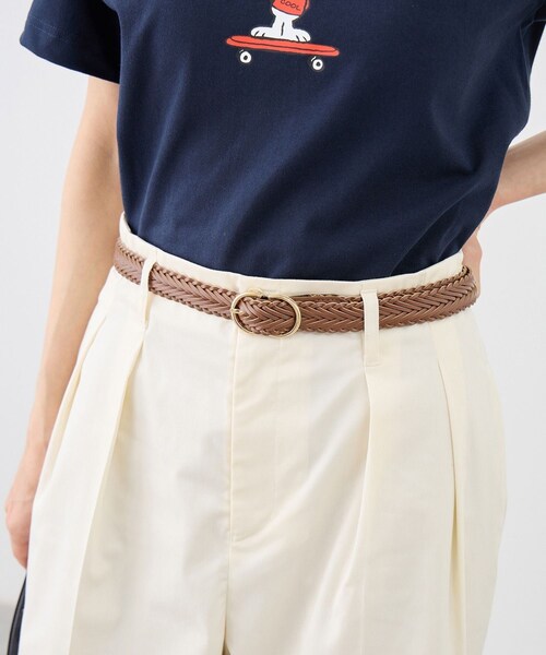 ROPE' PICNIC(ロペピクニック)の「22mmボンデッドレザーファイバーメッシュベルト(ベルト・レディース・ブラック/キナリ/ブラウン・F)」の10枚目の写真