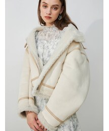 MERCURYDUO | フェイクムートンボンバージャケット(ムートンコート)