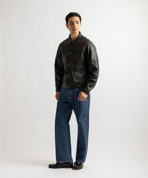 Saturdays NYC(サタデーズ ニューヨークシティ )の「Emil Type-1 Nappa Leather Jacket(ブルゾン・レディース・ダークブラウン・L/M/S/XL)」の18枚目の写真