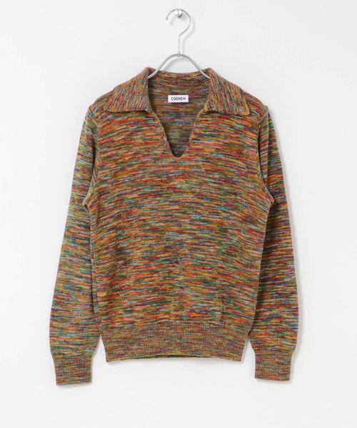 THE GOODLAND MARKET（ザグッドランドマーケット）の「COOHEM　ONI KASURI WOOL KNIT PULLOVER（ニット/セーター・レディース・04BLUE/02RED・Free）」の20枚目の写真