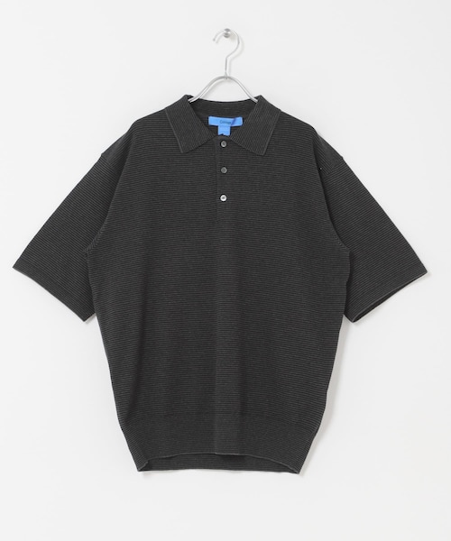URBAN RESEARCH DOORS（アーバンリサーチドアーズ）の「FORK&SPOON　ボーダーショートスリーブニットポロ（ニット/セーター・メンズ・CCLxBLK/NVYｘGRN・4/5）」の3枚目の写真