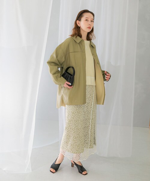 URBAN RESEARCH ROSSO（アーバンリサーチロッソ）の「オーバージャケット（その他アウター・レディース・pistachio/off・FREE）」の3枚目の写真
