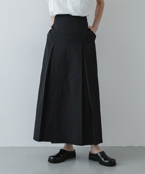SENSE OF PLACE by URBAN RESEARCH(センスオブプレイスバイアーバンリサーチ)の「ボックスプリーツスカート(スカート・レディース・IVORY/BLACK/BEIGE・S/M)」の13枚目の写真