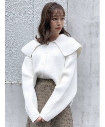 dazzlin | ビッグカラーボタンニットトップス(ニット/セーター)