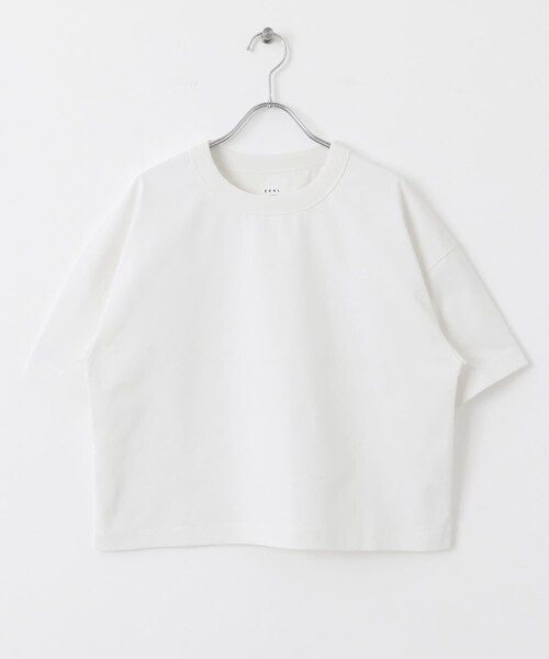 EKAL（エカル）の「『吸水速乾/UVカット』DRY OUT SHORT LENGTH T-SHIRTS（Tシャツ/カットソー・レディース・ダークプラム/ホワイト/アイボリー/ベージュ/チャコール/サルチャ/ブラウンカーキ・FREE）」の16枚目の写真