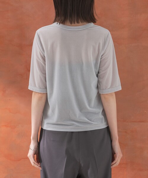 URBAN RESEARCH ROSSO（アーバンリサーチロッソ）の「シアーベロアTシャツ（Tシャツ/カットソー・レディース・MINT/GREIGE/CORAL・FREE）」の13枚目の写真