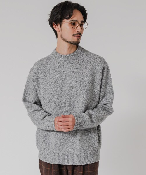 URBAN RESEARCH(アーバンリサーチ)の「MIX MOULINE CREW-NECK KNIT(ニット/セーター・メンズ・BEIGE/GRAY/BLUE/GREEN・M/L)」の8枚目の写真