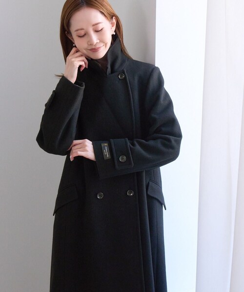 ROPE' PICNIC(ロペピクニック)の「JAPAN FABRIC ダブルチェスターロング丈ウールコート(チェスターコート・レディース・ブラック/グレー/ベージュ系/ラベンダー・F)」の13枚目の写真