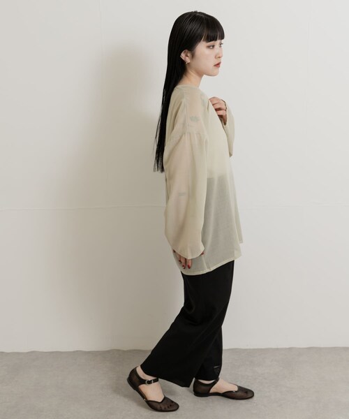 THE GOODLAND MARKET（ザグッドランドマーケット）の「&her　Voile Pants（その他パンツ・レディース・BLACK/CREAM・one）」の22枚目の写真