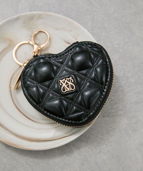 VIS（ビス）の「ハートキルティングポーチチャーム（キーホルダー・レディース・ブラック/レッド/ピンク・F）」の3枚目の写真