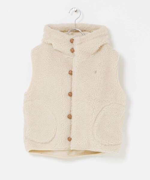 URBAN RESEARCH DOORS（アーバンリサーチドアーズ）の「GYMPHLEX　BOA HOODED SHORT VEST（ベスト・レディース・OYSTER/TAUPE/NAVY・14）」の4枚目の写真