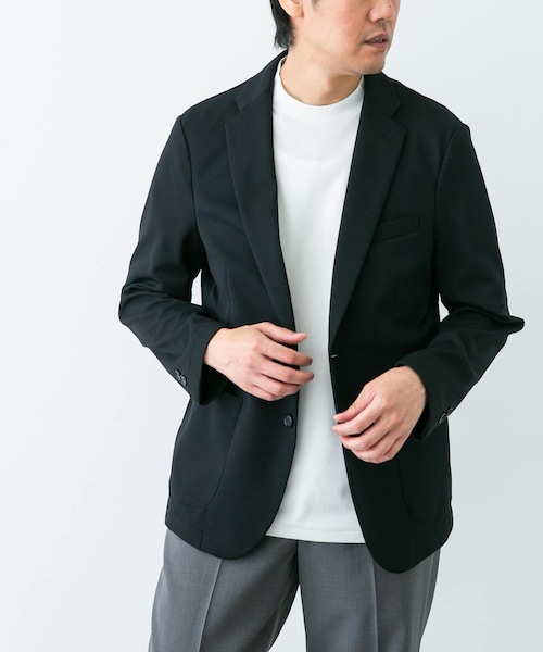 URBAN RESEARCH DOORS(アーバンリサーチドアーズ)の「『イージーケア』LIFE STYLE TAILOR サーフニットジャケット(テーラードジャケット・メンズ・NAVY/GRAY・S/M/L/XL)」の2枚目の写真