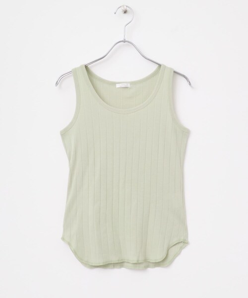 ITEMS URBANRESEARCH（アイテムズ アーバンリサーチ）の「クールコットンリブタンクトップ（タンクトップ・レディース・WHT/L.BEG/BLK/BRN・FREE）」の4枚目の写真