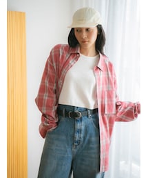 Ungrid | カットオフデザインチェックルーズシャツ(シャツ/ブラウス)