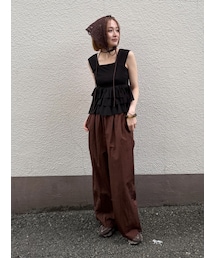 LAGUNAMOON | ウエストレースリラックスパンツ(その他パンツ)
