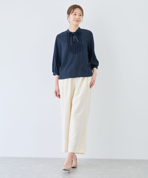 Jayro(ジャイロ)の「ジョーゼットフリルブラウス(シャツ/ブラウス・レディース・ホワイト系/ネイビー/ラベンダー系・M)」の17枚目の写真