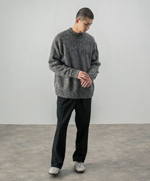 URBAN RESEARCH（アーバンリサーチ）の「new basic MOULINE SHAGGY KNIT（ニット/セーター・メンズ・CHARCOAL/NAVY・M/L）」の11枚目の写真