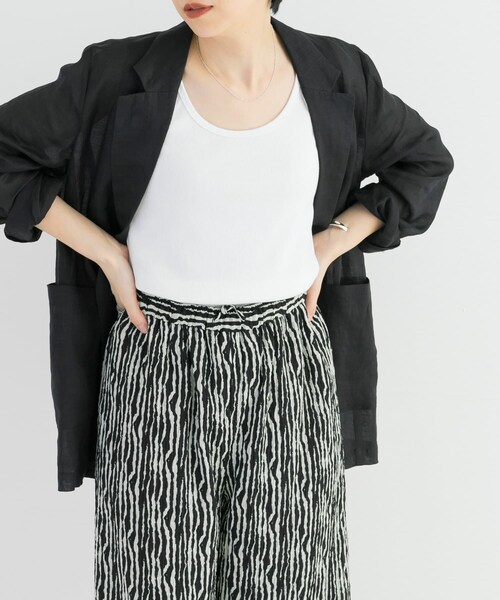 URBAN RESEARCH（アーバンリサーチ）の「『MADE IN JAPAN』リブタンクトップ（タンクトップ・レディース・SILVER/WHITE/BLUE GRAY/CHARCOAL・FREE）」の7枚目の写真